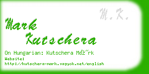 mark kutschera business card
